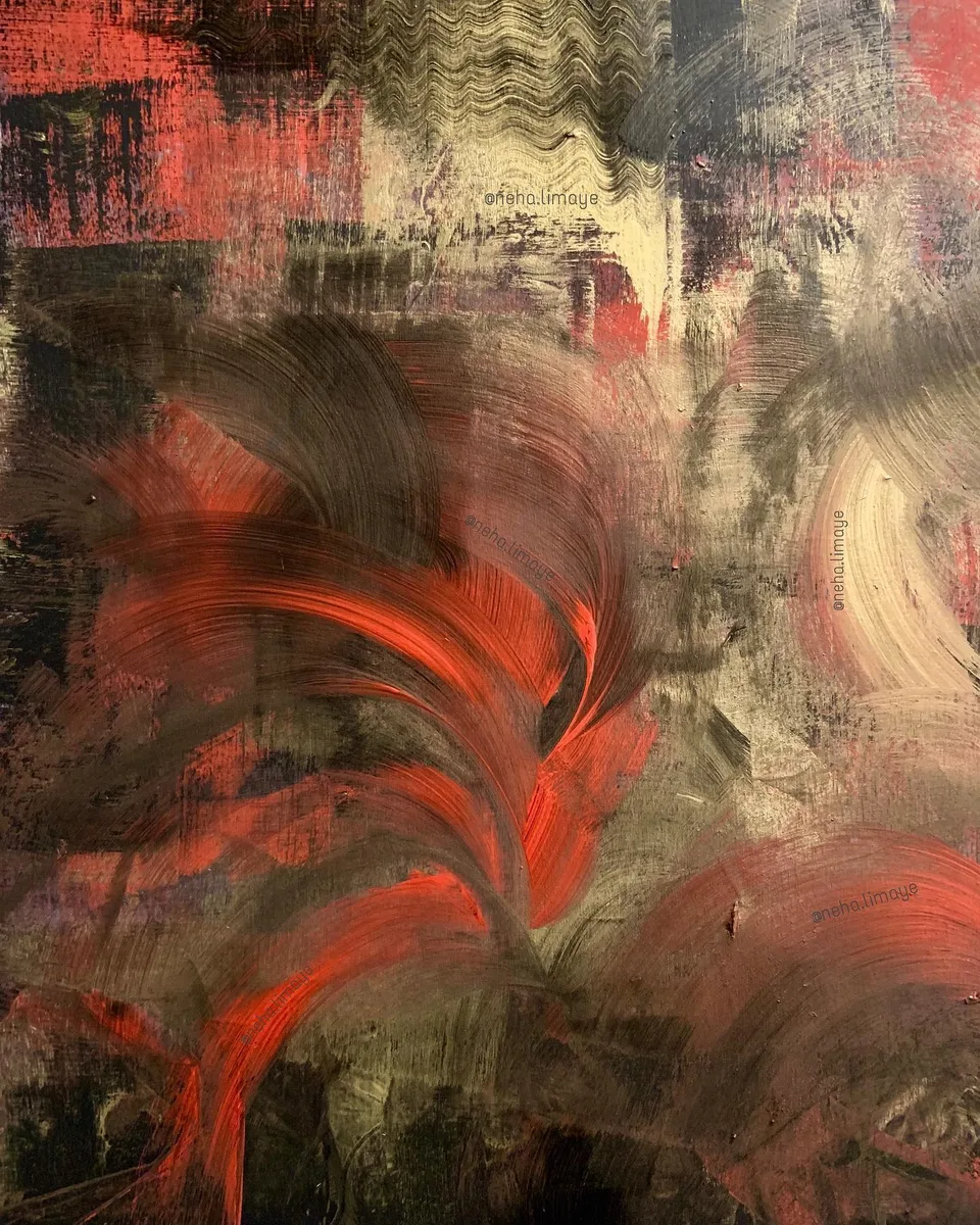 Crimson desire, a painting by Neha
