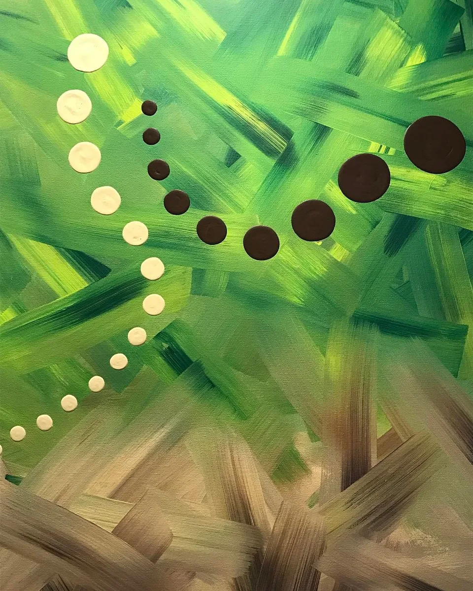 Cheers to #stpatricksday! #nehalimaye #anexpressionist #originalart…, a painting by Neha