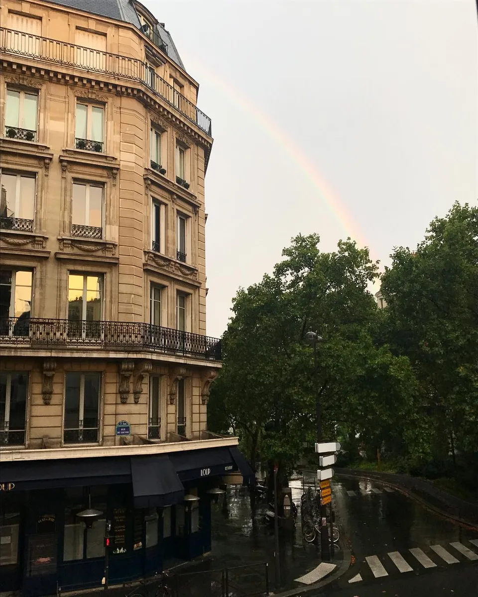 Rain, shine, rainbow... #postcardsfromparis #viewfrommywindow #rainbow #arr1…, 1 of 1
