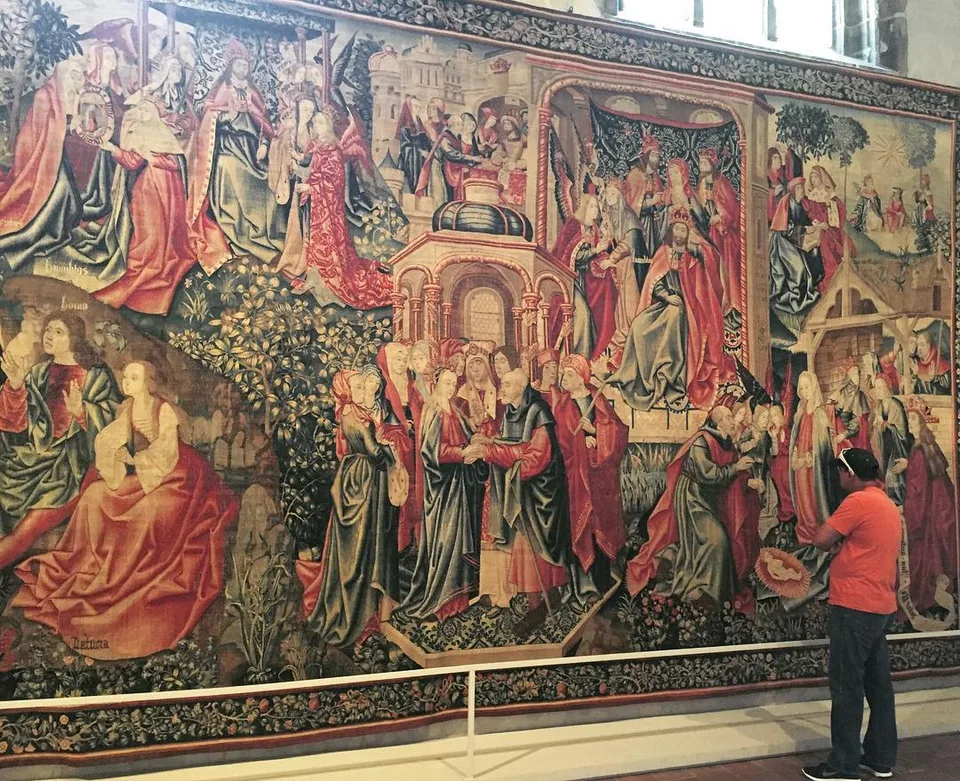 Becoming one with art... #wovenart #tapestry #medievalart #flyonthewall…, 1 of 1